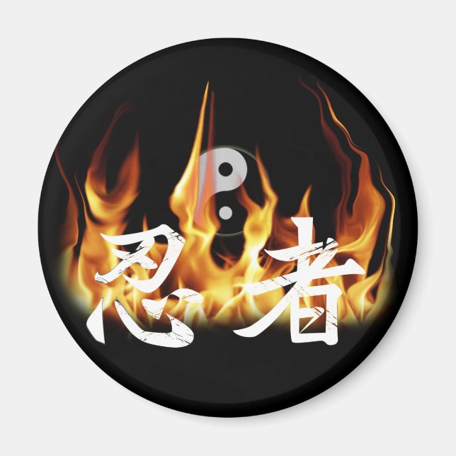 Ninja in Fire Magnet (Front)