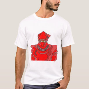 Ninja in red attire. T-Shirt