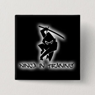 ninja in training 15 cm square badge
