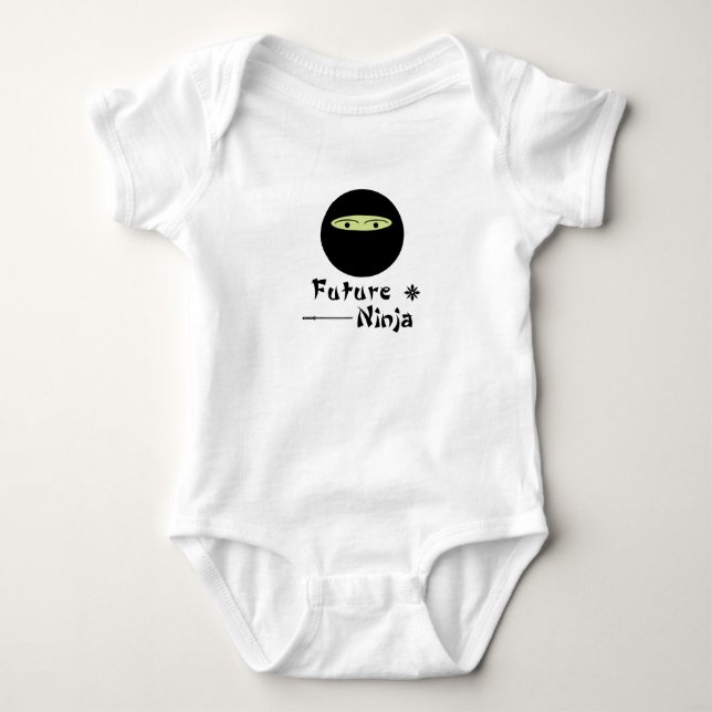 ninja in training baby bodysuit (Front)