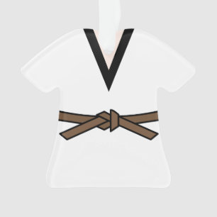 Ninja In Training Brown Belt Personalised Ornament