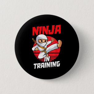 Ninja In Training Costume Party Warrior Boys Girls 6 Cm Round Badge