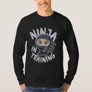 Ninja In Training Costume Party Warrior Girls Kids T-Shirt