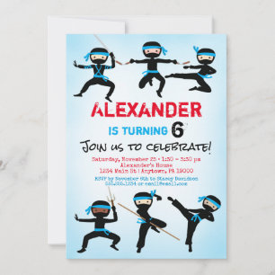 Ninja Invitation Ninja Boy Birthday Invite