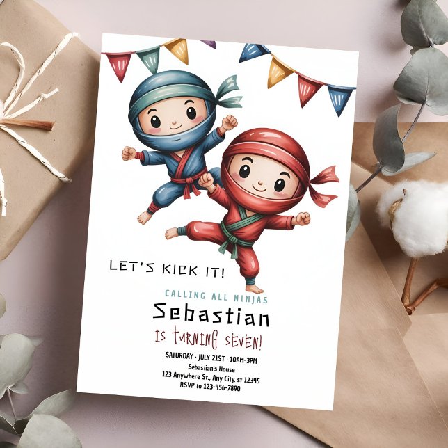 Ninja Karate Birthday  Invitation (Creator Uploaded)