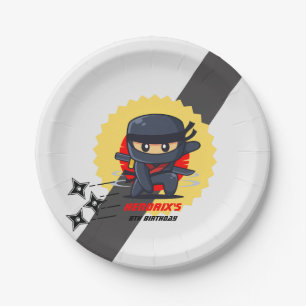 Ninja Karate Birthday Party Paper Plate