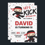Ninja Karate Boy Birthday Martial Arts Invitation<br><div class="desc">Ninja Karate Boy Birthday Martial Arts</div>