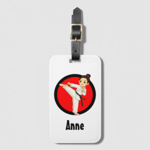 Ninja/Karate Girl Luggage Tag