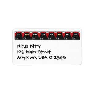 Ninja Kitty Address Avery Label