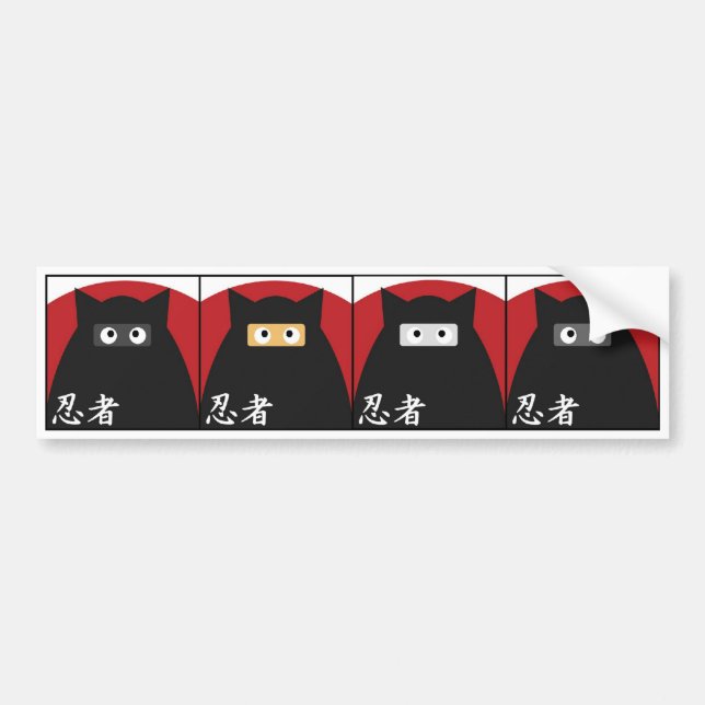 Ninja Kitty Bumper Sticker (Front)