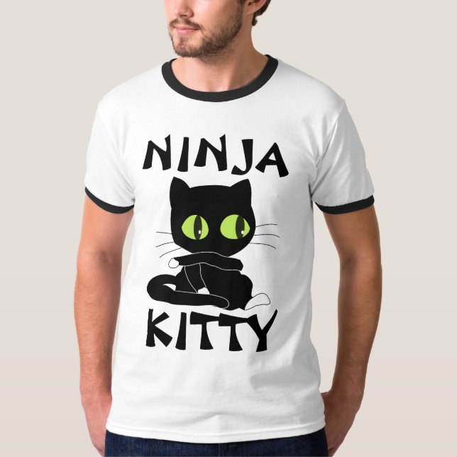 NINJA KITTY funny Cat t-shirts (Front)