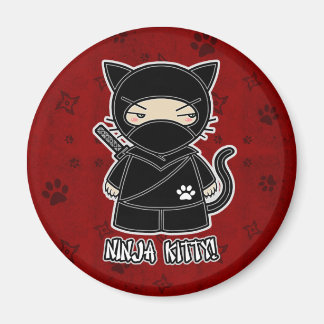 Ninja Kitty! In Red Magnet