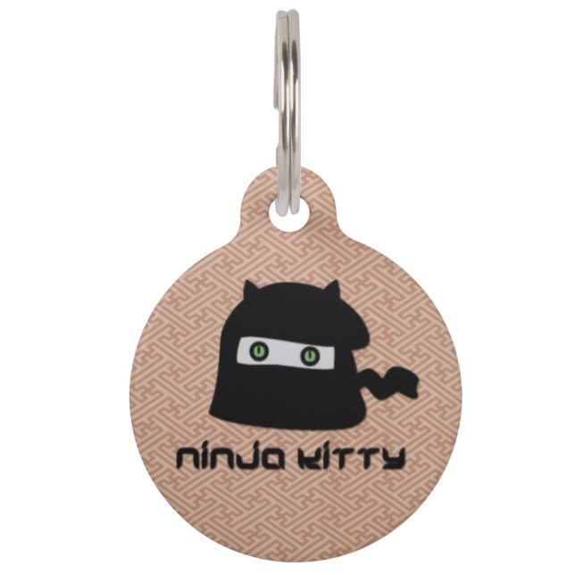 Ninja Kitty Pet ID Tag (Front)