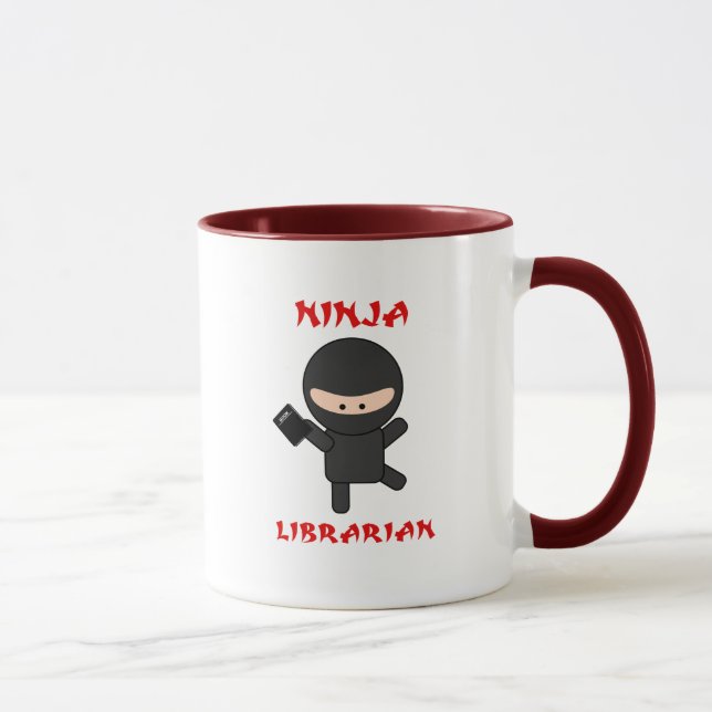 Ninja Librarian with Book Mug (Right)
