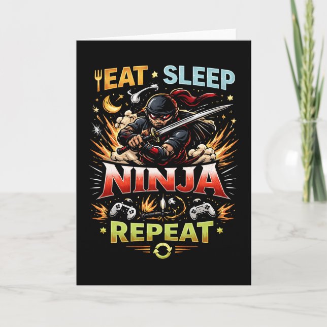 Ninja Life Loop Holiday Card (Front)