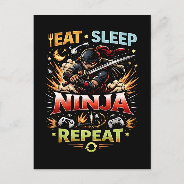 Ninja Life Loop Postcard (Front)