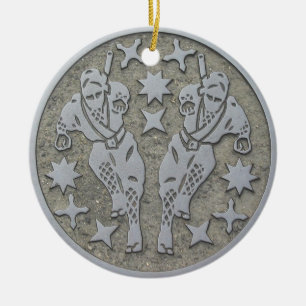 Ninja Manhole Ceramic Tree Decoration