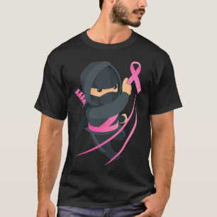 Ninja Martial Arts Support Breast Cancer Awareness T-Shirt