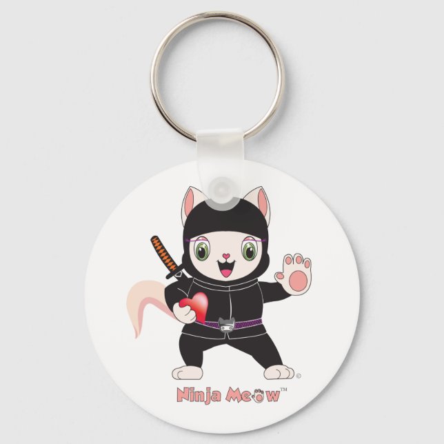 Ninja MEOW™ Keychain (Front)