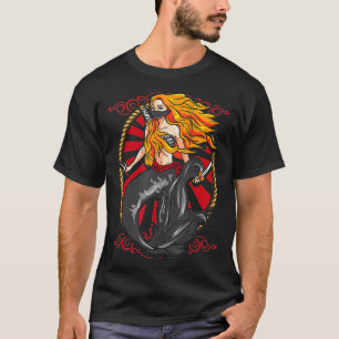 Ninja Mermaid  Cool Shinobi Mercenary Warrior Grap T-Shirt