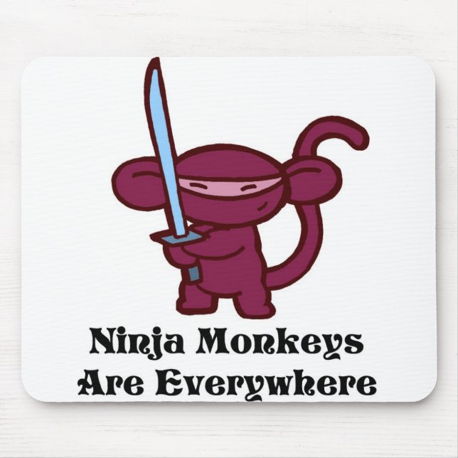 ninja-monkeysareeverywherer mouse mat (Front)