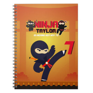 NINJA Movie Star Warrior Kicking it Karate Kids Notebook
