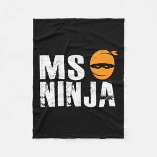 Ninja - Multiple Sclerosis Support Awareness Fight Fleece Blanket