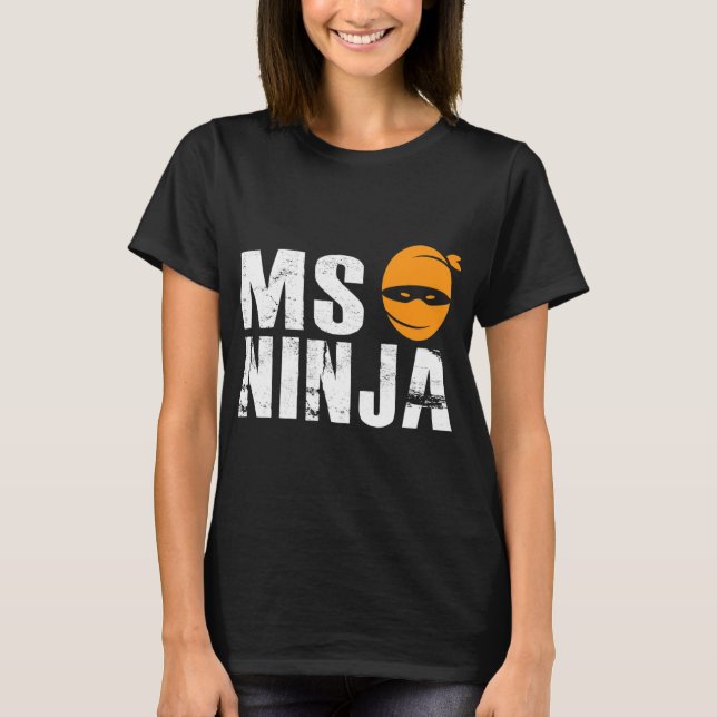 Ninja - Multiple Sclerosis Support Awareness Fight T-Shirt (Front)
