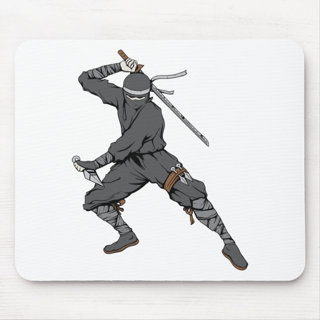 Ninja ~ Ninjas 2 Martial Arts Warrior Fantasy Art Mouse Mat (Front)