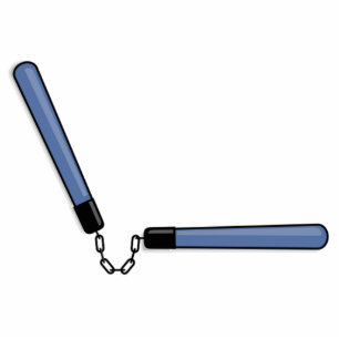 Ninja Nunchucks Standing Photo Sculpture