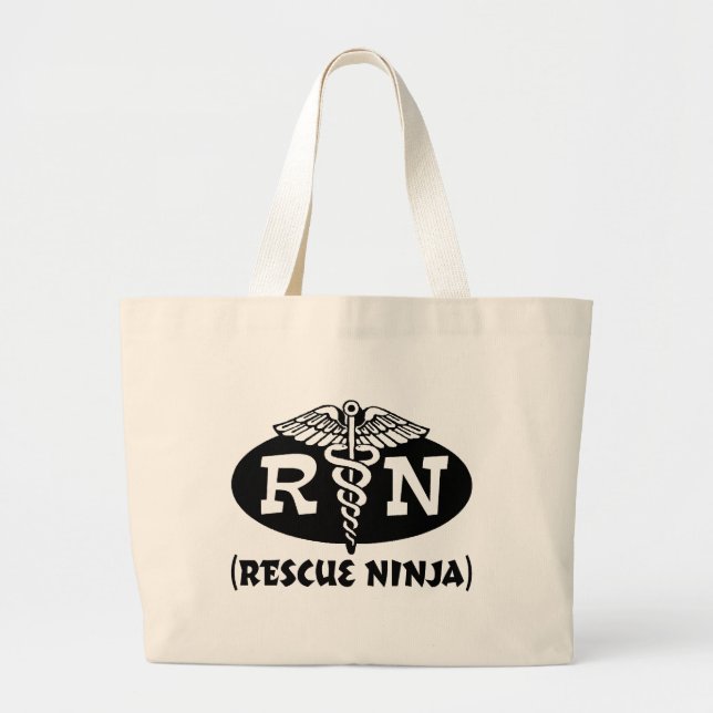 Ninja Nurse Large Tote Bag (Front)