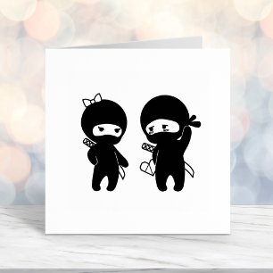 Ninja Pair, a Boy and a Girl Self-inking Stamp