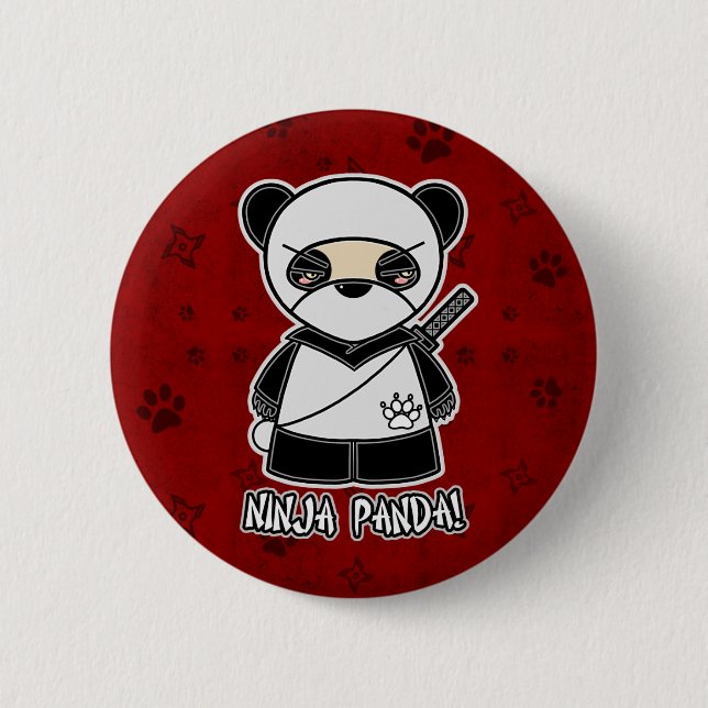 Ninja Panda! In Red Button (Front)