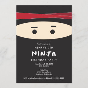 Ninja Party Invitation