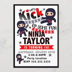 Ninja Party Invitation, Ninja Birthday Invitation