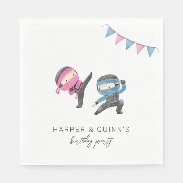 Ninja Party Paper Napkins (Front)