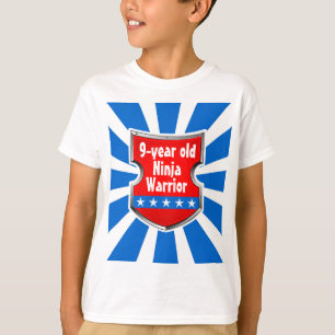 Ninja Patriotic Warrior Boys Kids Birthday Party T-Shirt