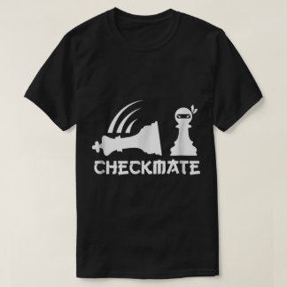 Ninja Pawn Checkmate Funny Chess Art T-Shirt