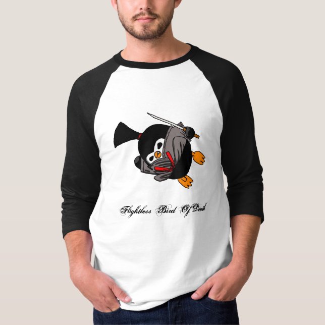 Ninja Penguin Dragon Kick T-Shirt (Front)