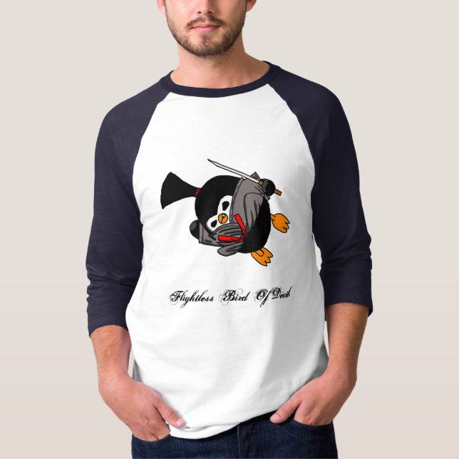 Ninja Penguin Dragon Kick T-Shirt (Front)