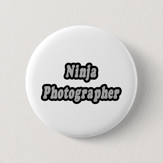 Ninja Photographer 6 Cm Round Badge (Front)