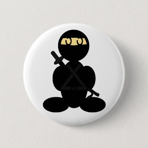Ninja (plain) 6 cm round badge
