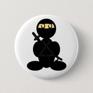 Ninja (plain) 6 cm round badge