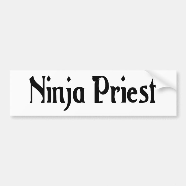 Ninja Priest Bumper Sticker (Front)