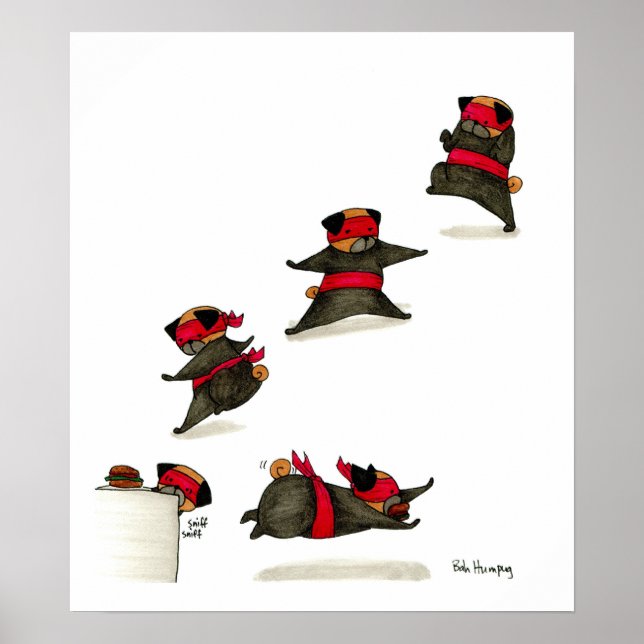 Ninja Pug Snack Attack! Poster (Front)