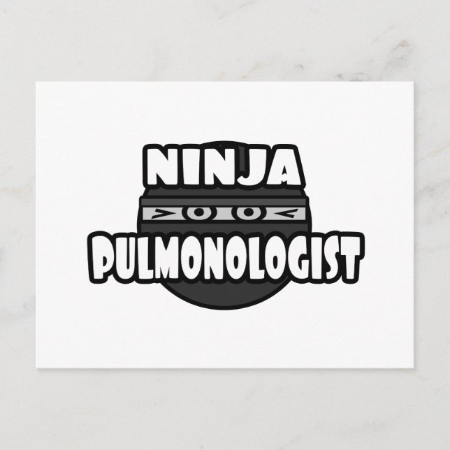 Ninja Pulmonologist Postcard (Front)