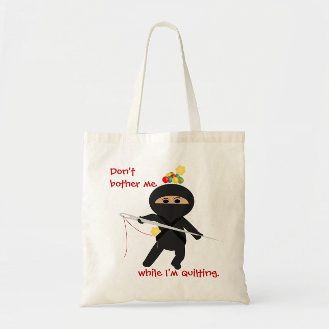 Ninja Quilter With Sewing Needle and Pins Bag (Front)