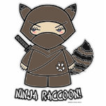 Ninja Racoon! Photo Sculpture<br><div class="desc">Gorgeous Photo Sculpture featuring my Ninjadorables Ninja Racoon! Created by me,  the artist Delphine Lévesque Demers!</div>