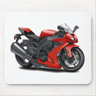 Ninja Red Bike Mouse Mat