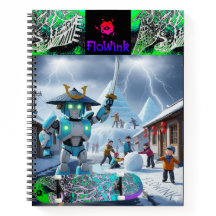 Ninja Robot Spiral Notebook